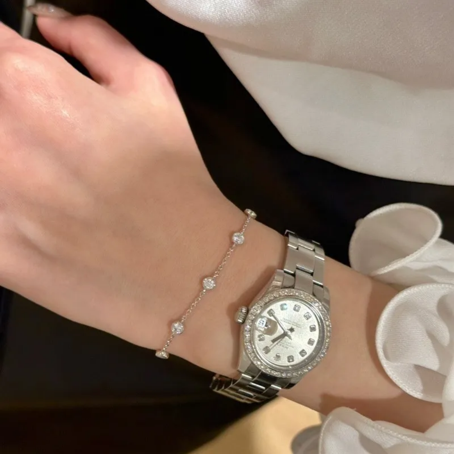 SS Pulsera Zircon Mini