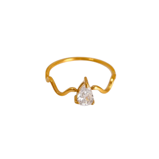 Anillo Zircon Teardrop