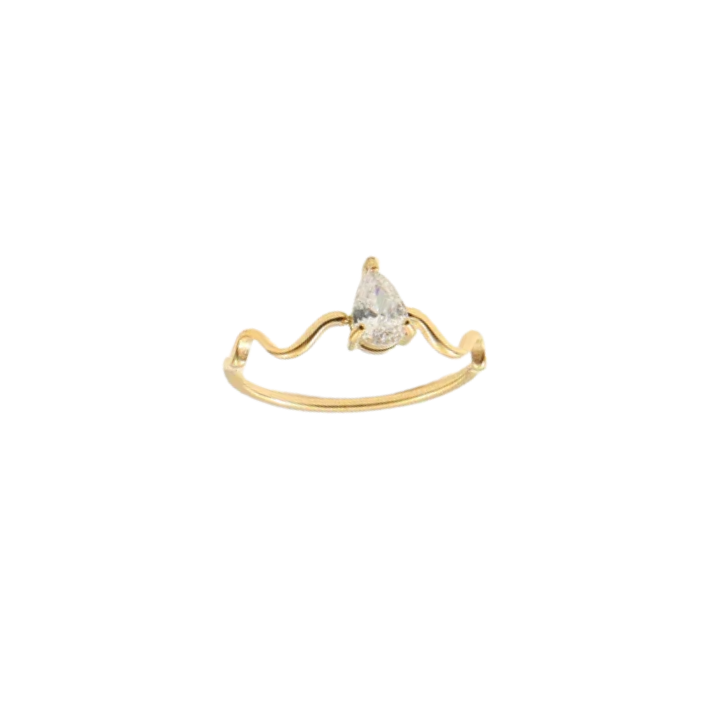 Anillo Zircon Teardrop