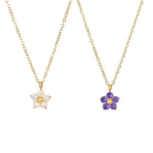 Collar Cristal Flor