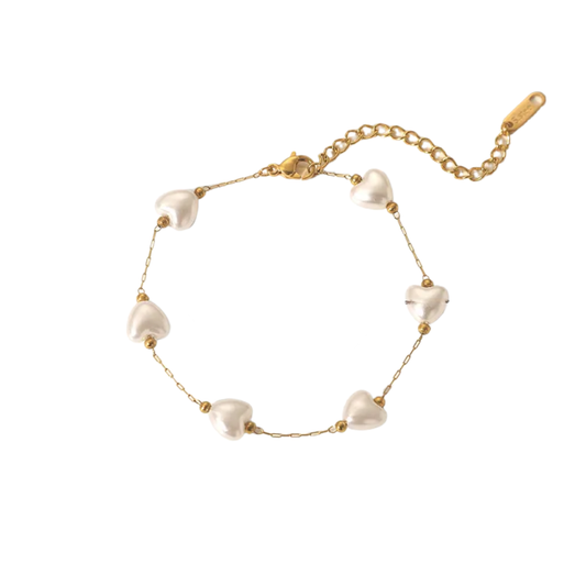 Pulsera Perla Corazon