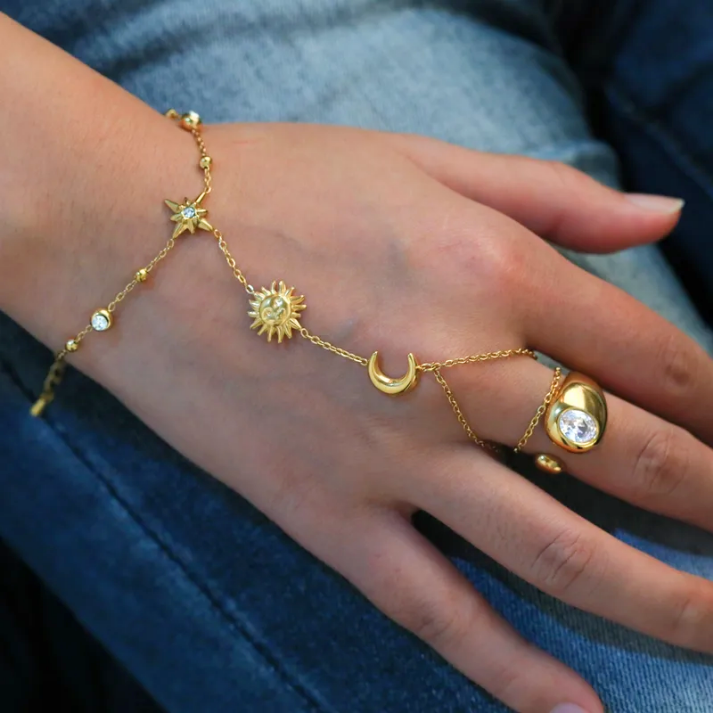 Ring Chain Bracelet Cielo