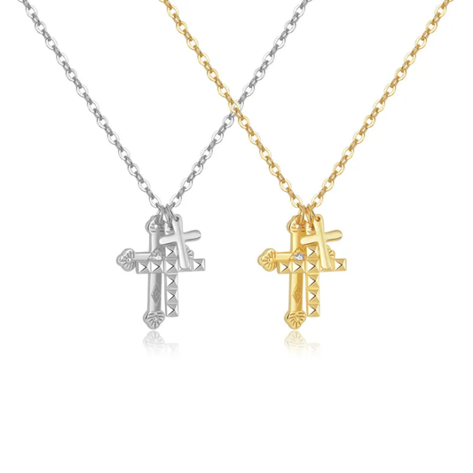 SS Collar Triple Cruz