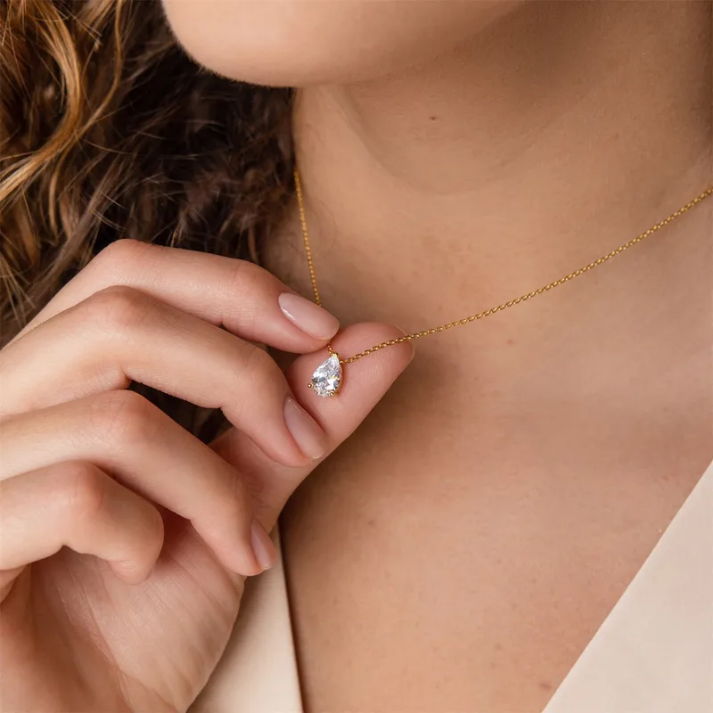 Collar Birthstone Teardrop