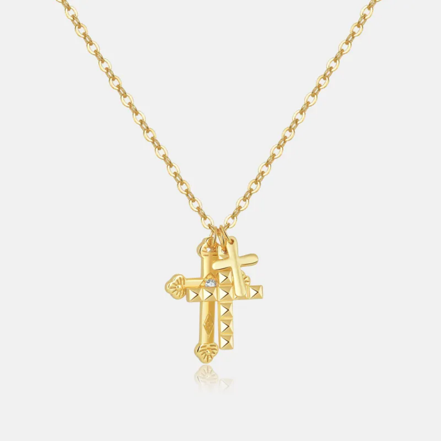 SS Collar Triple Cruz