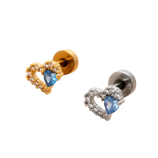 Piercing Corazon Azul