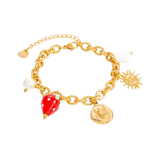 Pulsera Strawberry Charm