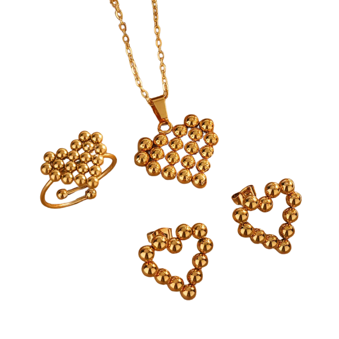 Collar Corazon Bolita