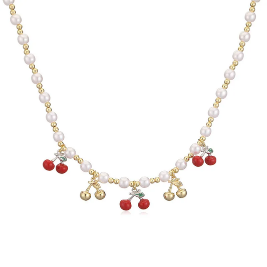 Collar Cherry Perla