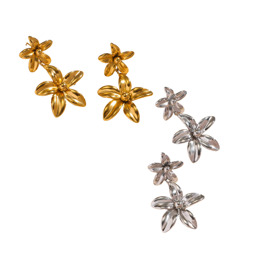 Aretes Double Flower