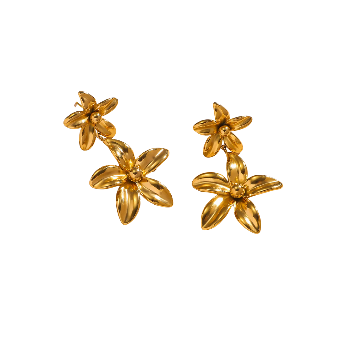 Aretes Double Flower