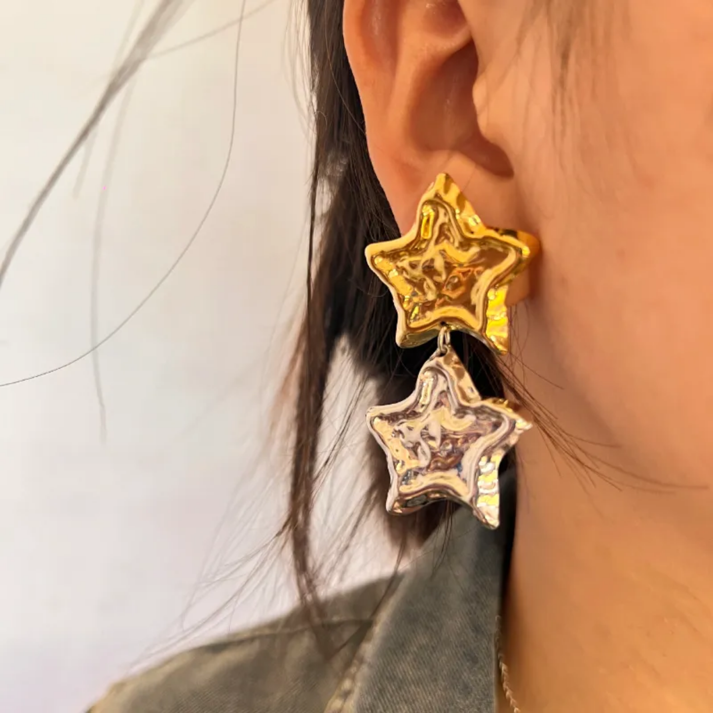 Aretes Estrella Doble