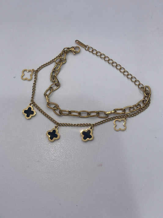 Pulsera trebol doble