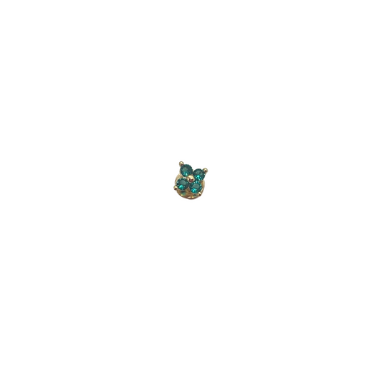 Piercing flor verde