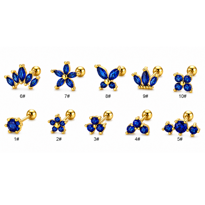 Piercings Coleccion Azul Marino
