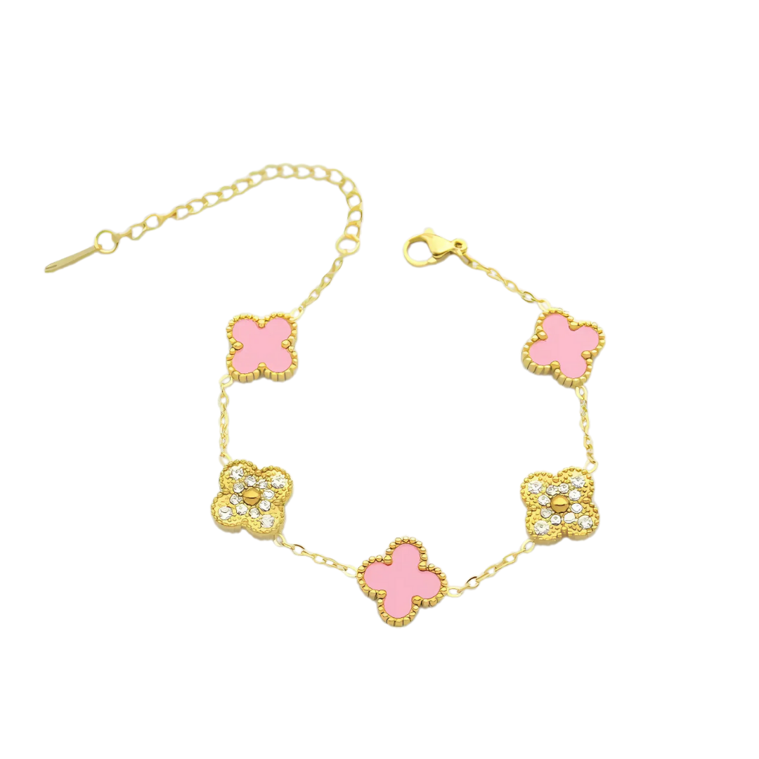 Pulsera Trebol Chispa Colores