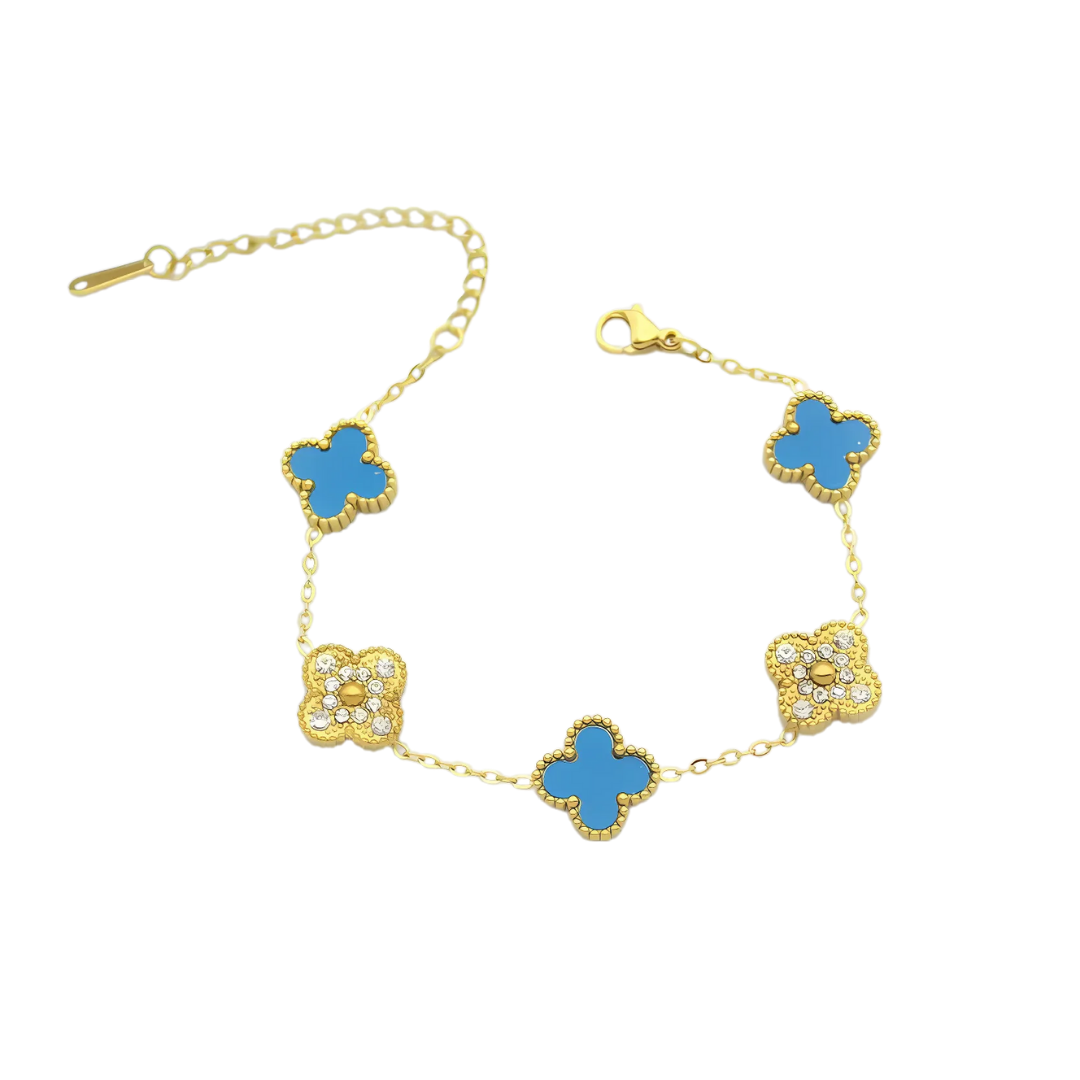 Pulsera Trebol Chispa Colores