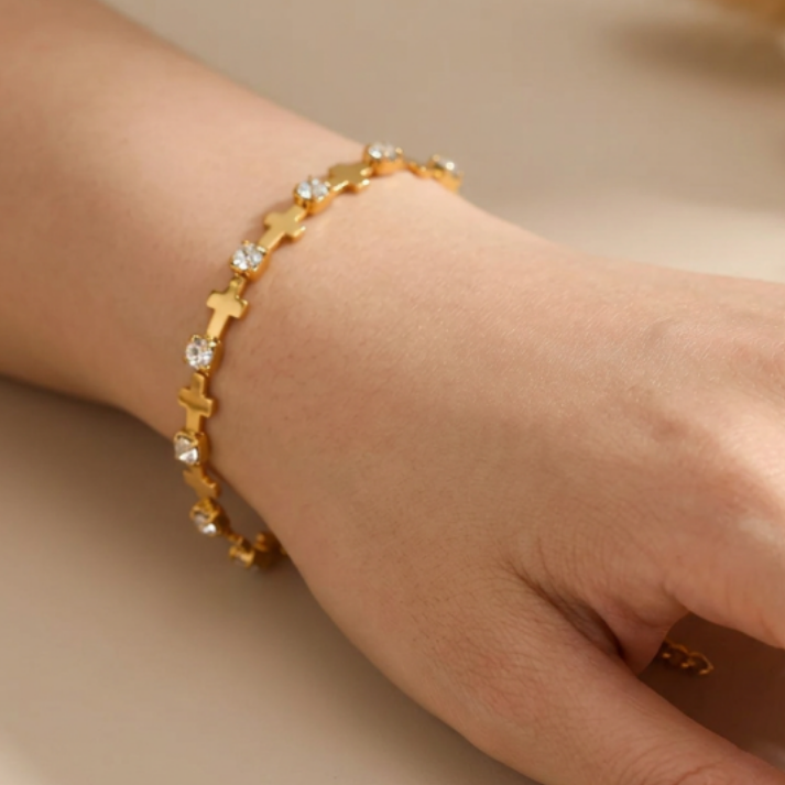 Pulsera Cross Zirconias