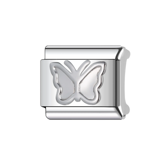 ib charm mariposa plata