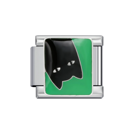 IB Charm gato negro con verde