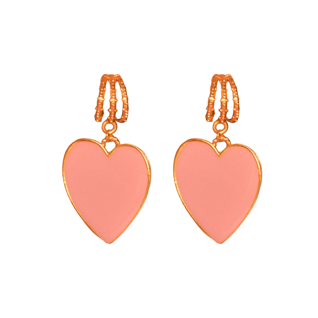 Aretes Arracadas Corazón Maxi