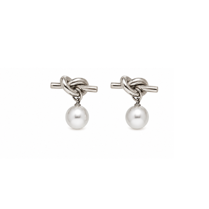 Aretes Pearl Knot